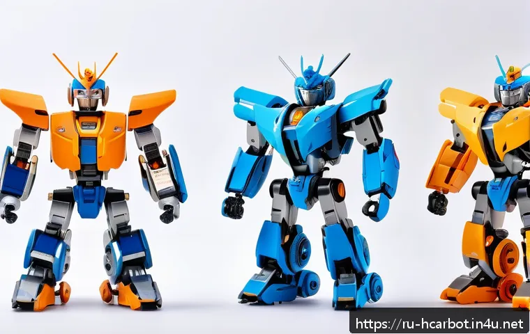 헬로카봇 로봇의 변신 원리 - A highly detailed close-up of a transforming robot toy inspired by Hello Carbot, showcasing intricat...